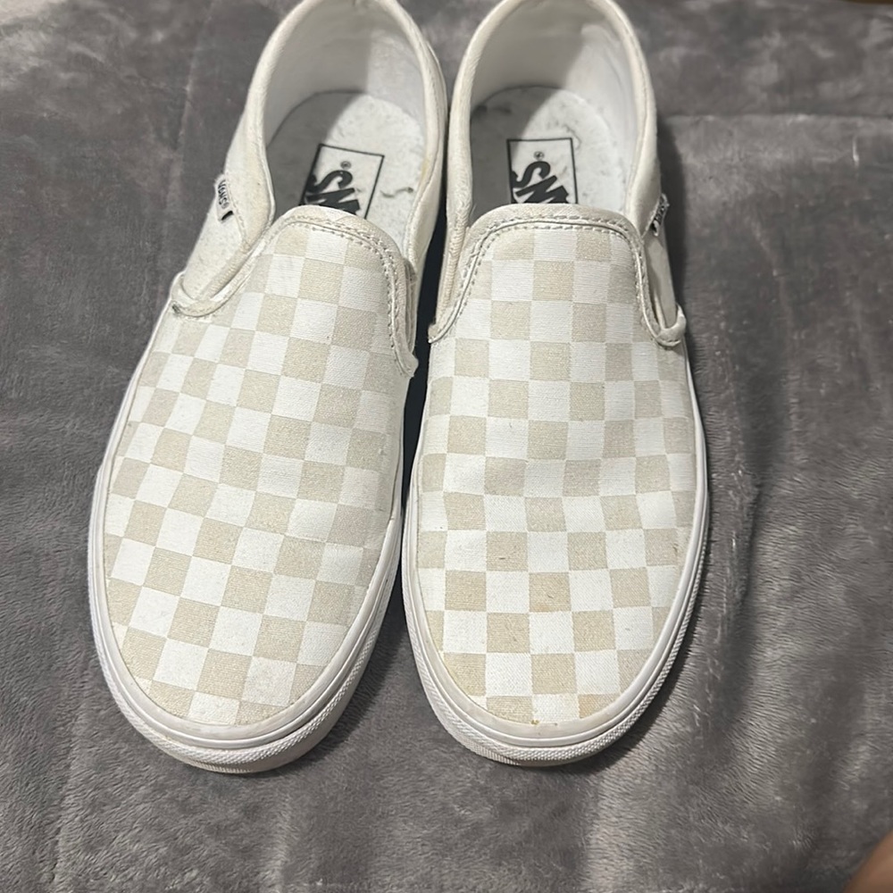 white checkered vans